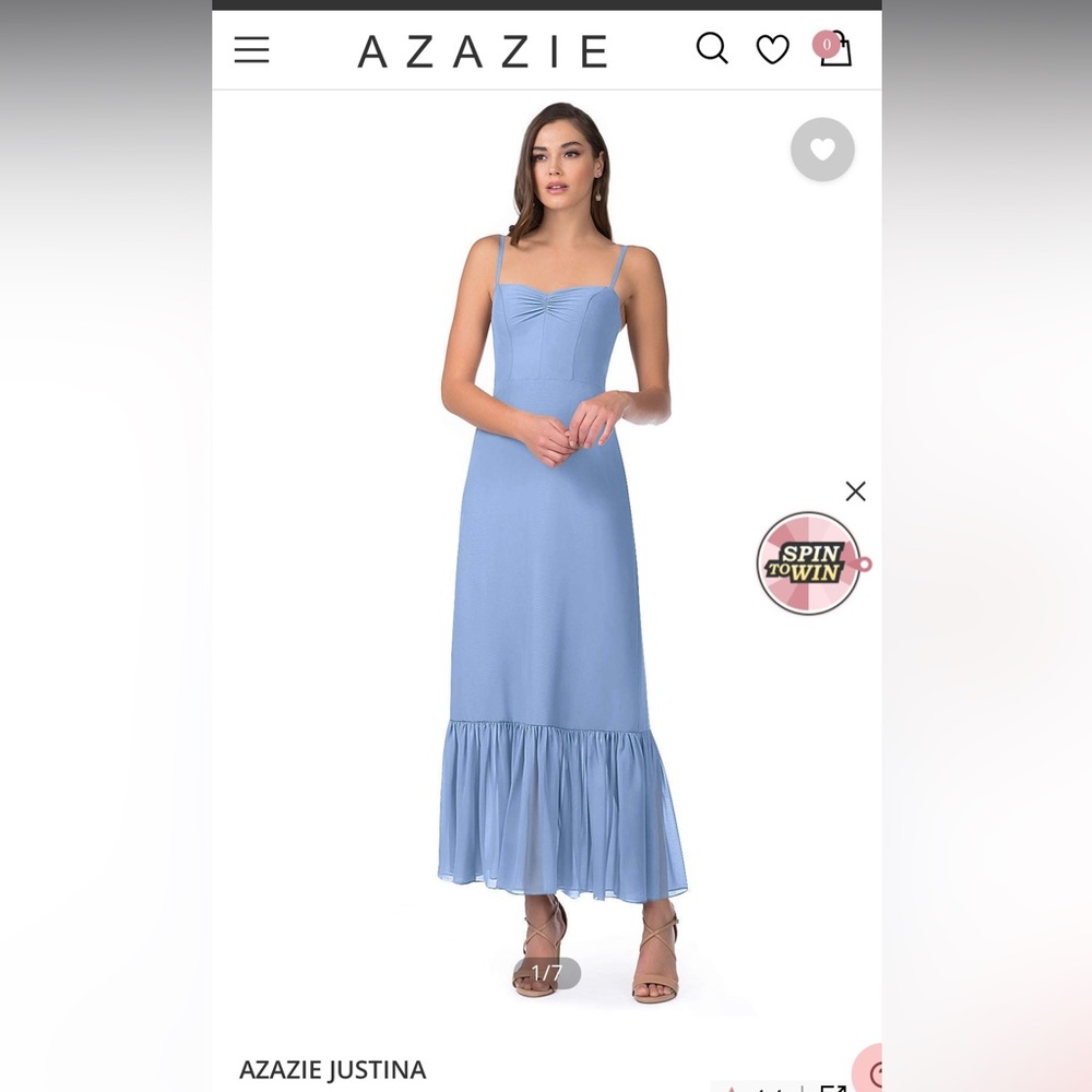 Steel Blue Chiffon Dress XS